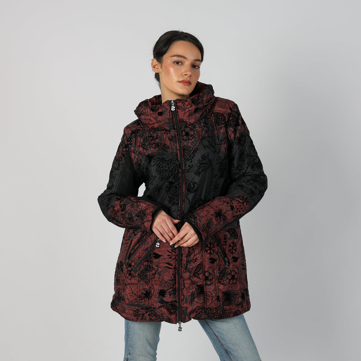 Black Y2K Desigual Puffer Jacket (L)