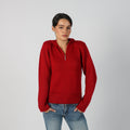 Red Y2K Wool Zone Knitted Jumper (S)
