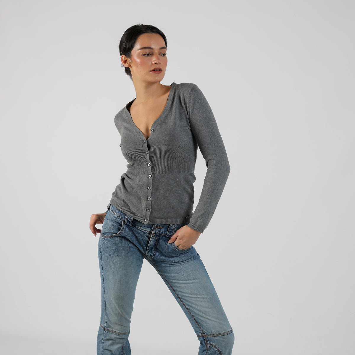 Grey Y2K Artigli Cardigan (S)