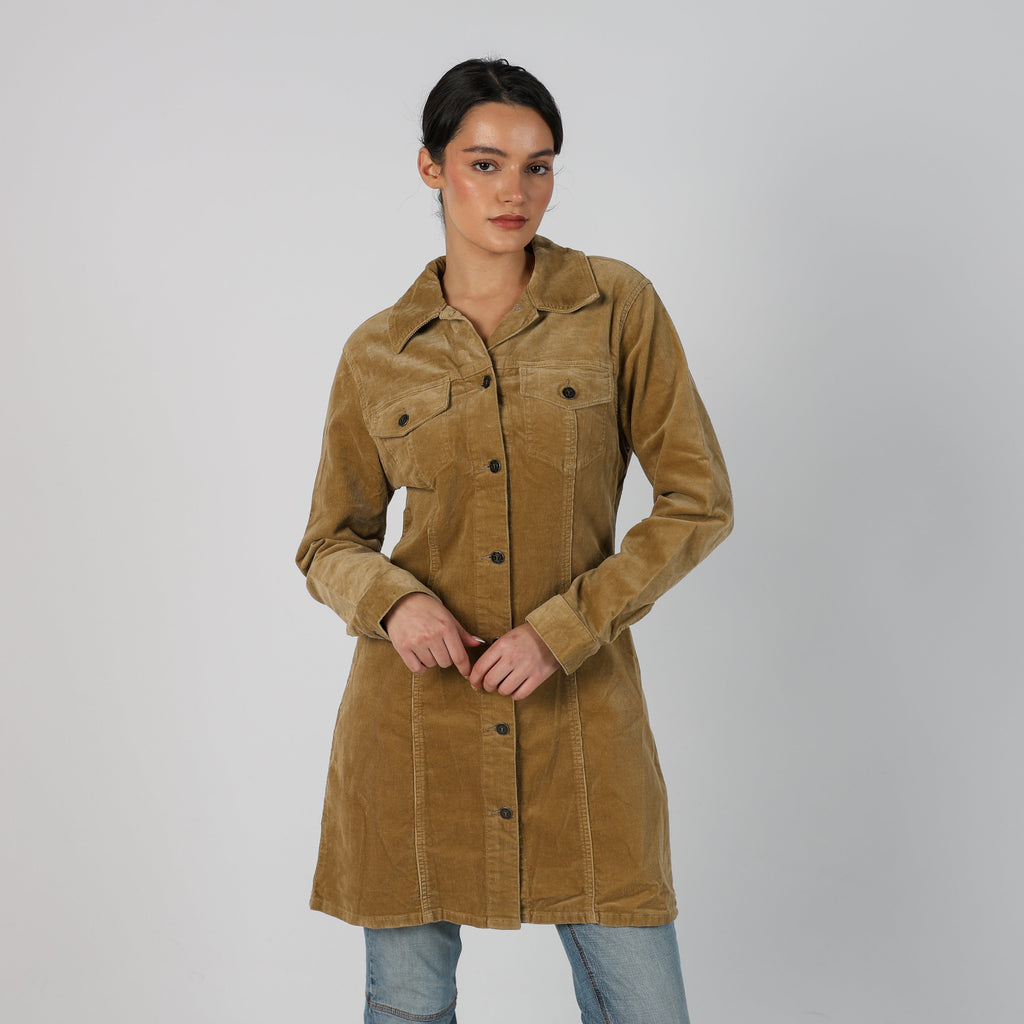 Tan Y2K You Cord Dress (8)