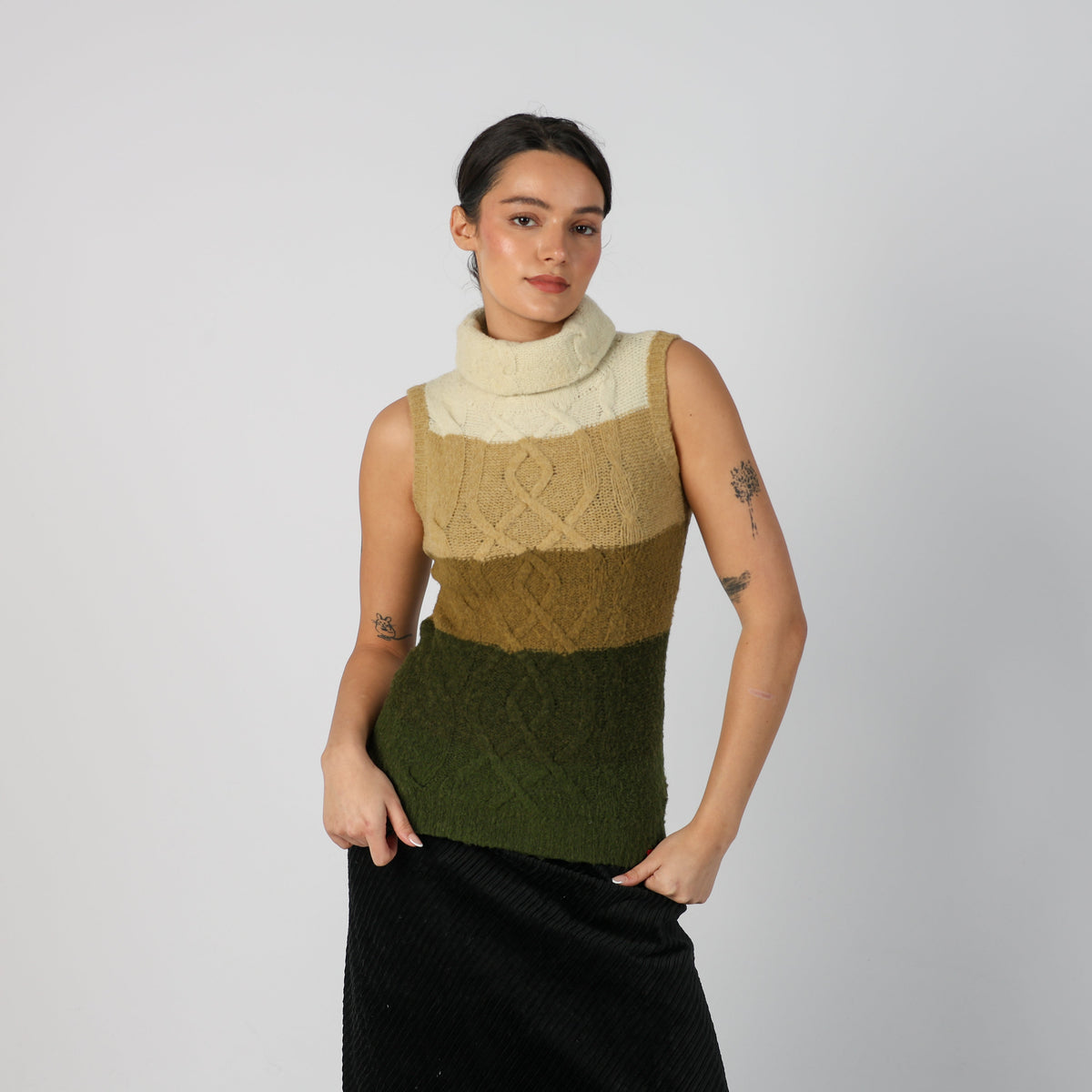 Dark Green Y2K Miss Sixty Knitted Jumper (S)