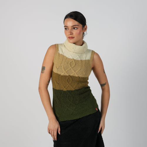 Dark Green Y2K Miss Sixty Knitted Jumper (S)