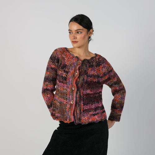 Purple Y2K Knitted Jumper (M)