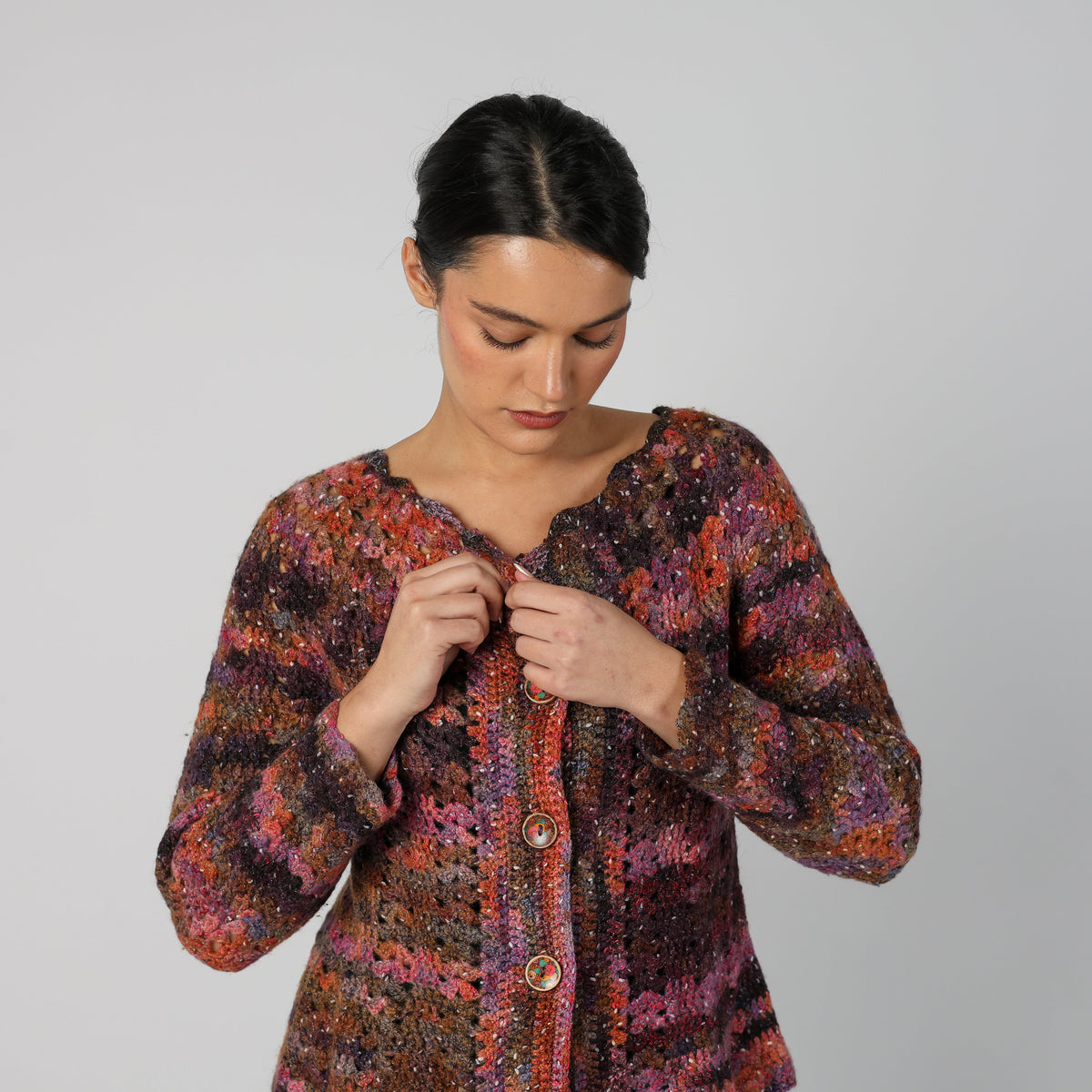 Purple Y2K Knitted Jumper (M)