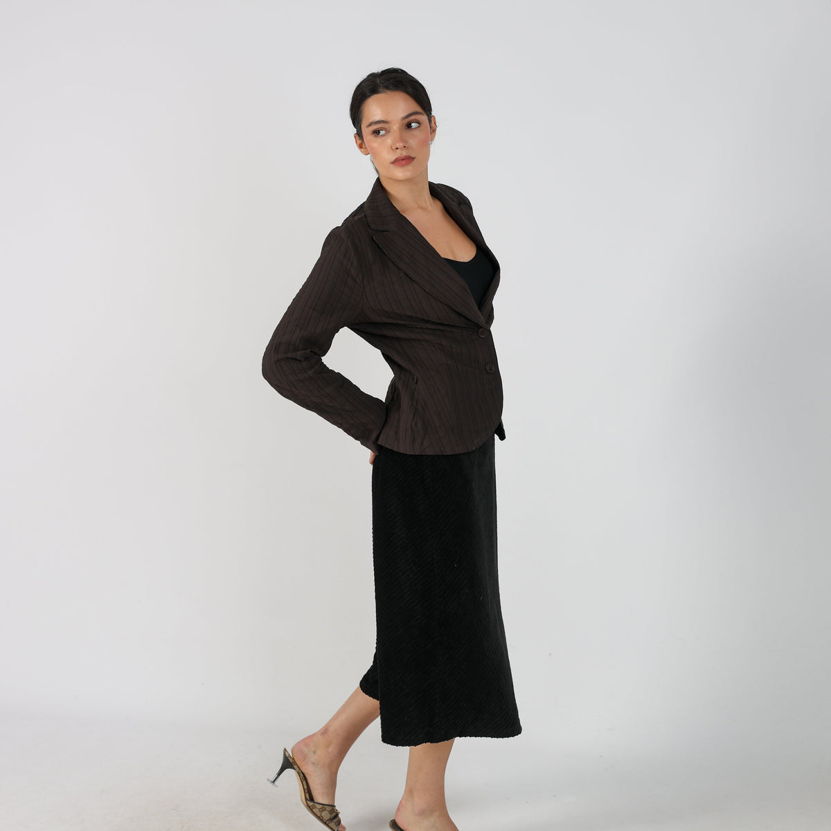 Brown Y2K Clockhouse Blazer (10)