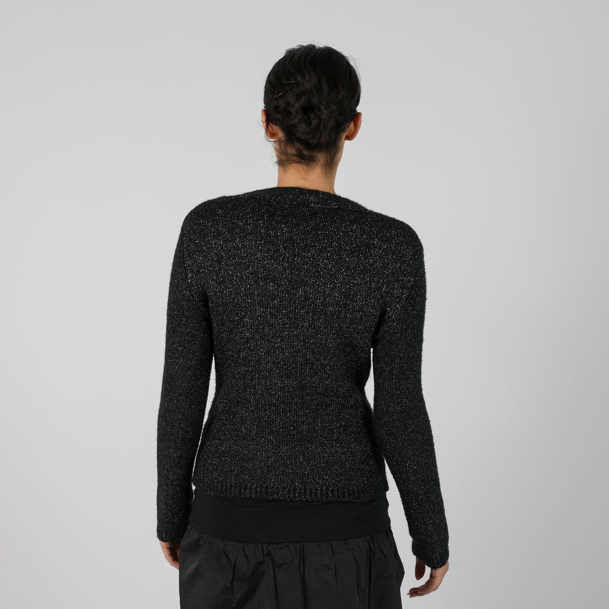 Black Y2K Cardigan Mohair (S)