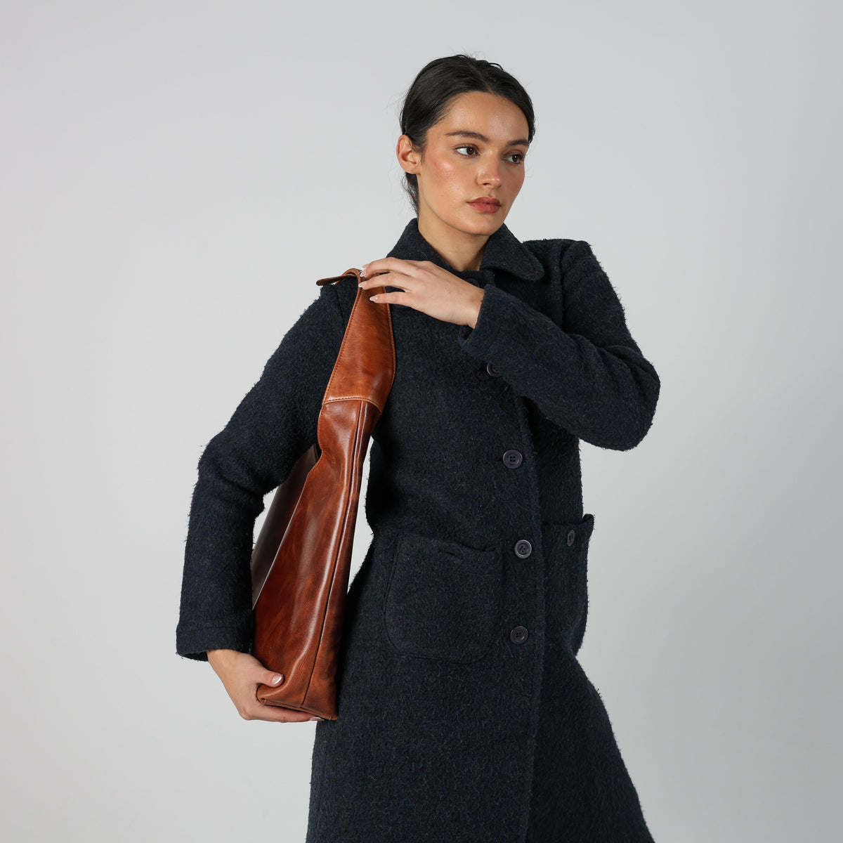 Navy Blue Y2K Onyx Long Coat (S)