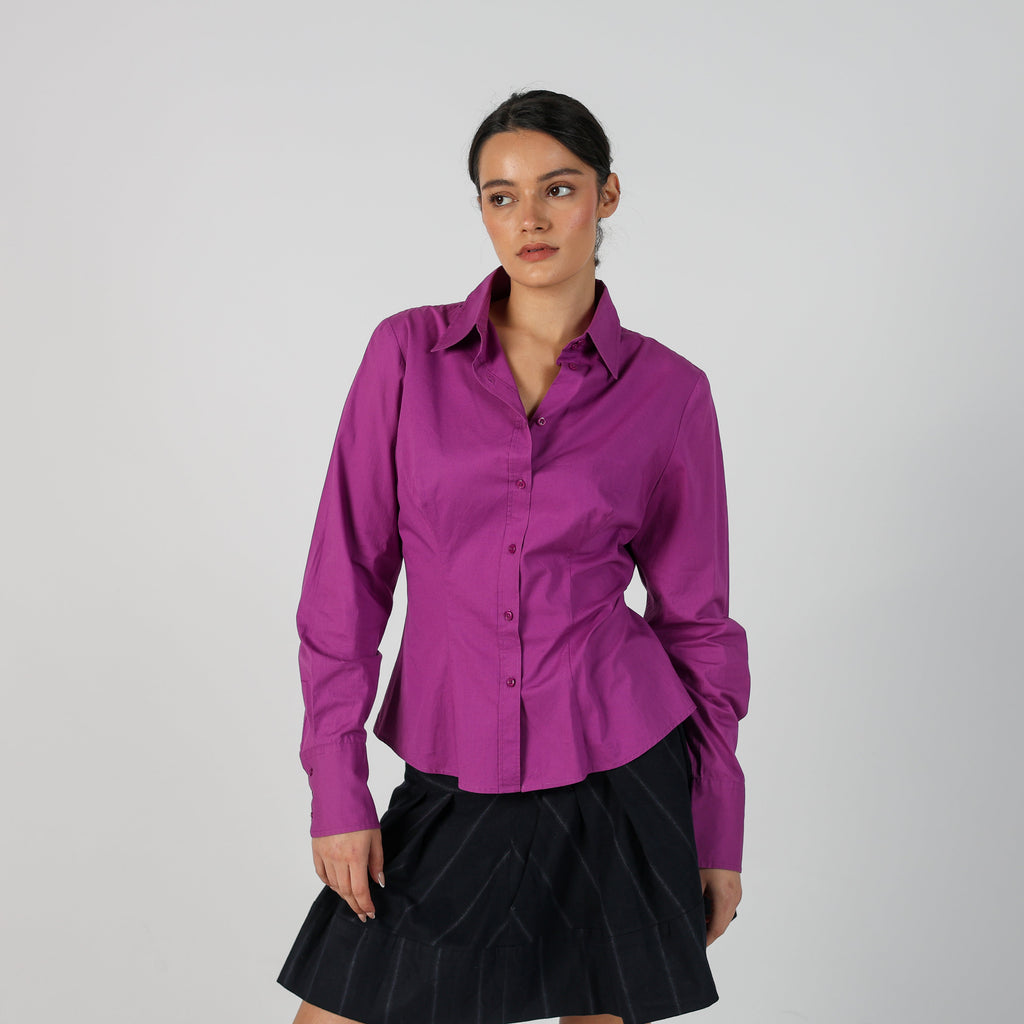 Purple Y2K Sisley Shirt (S)