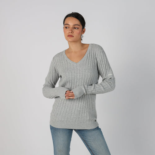 Light Grey Y2K Knitted Jumper (10)