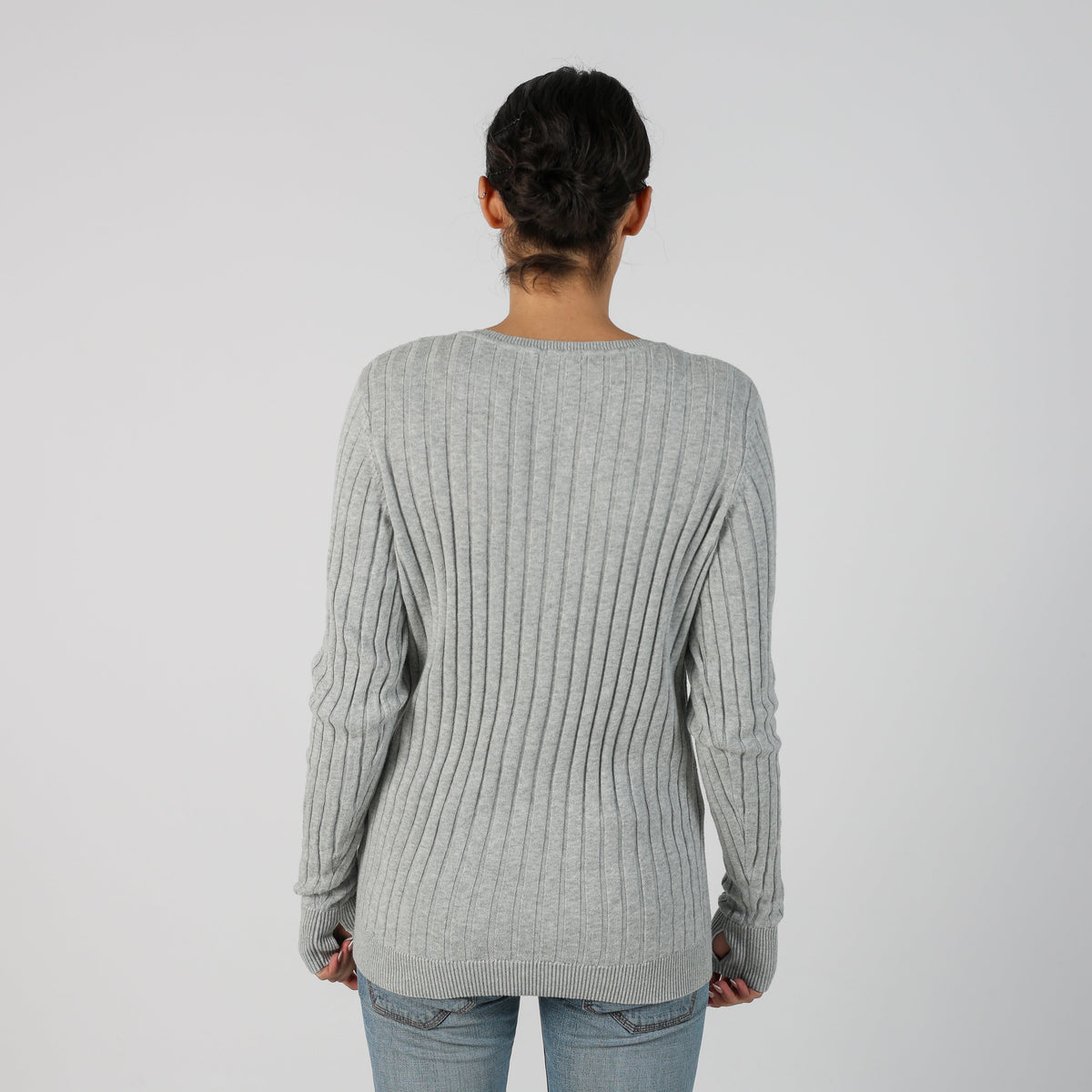 Light Grey Y2K Knitted Jumper (10)