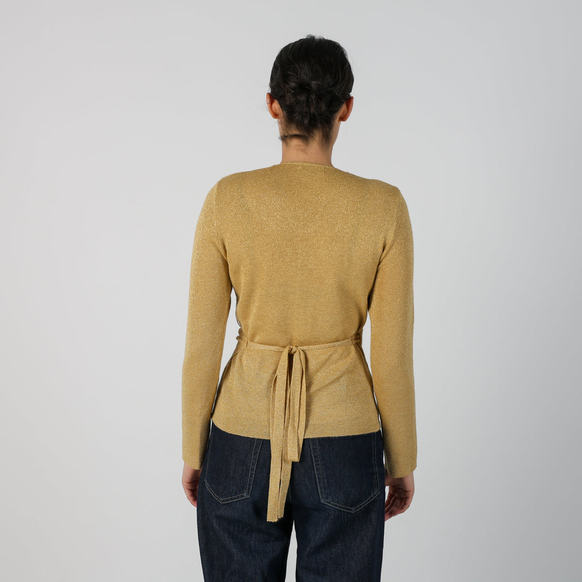 Gold Y2K Joyx Wrap Top (S)