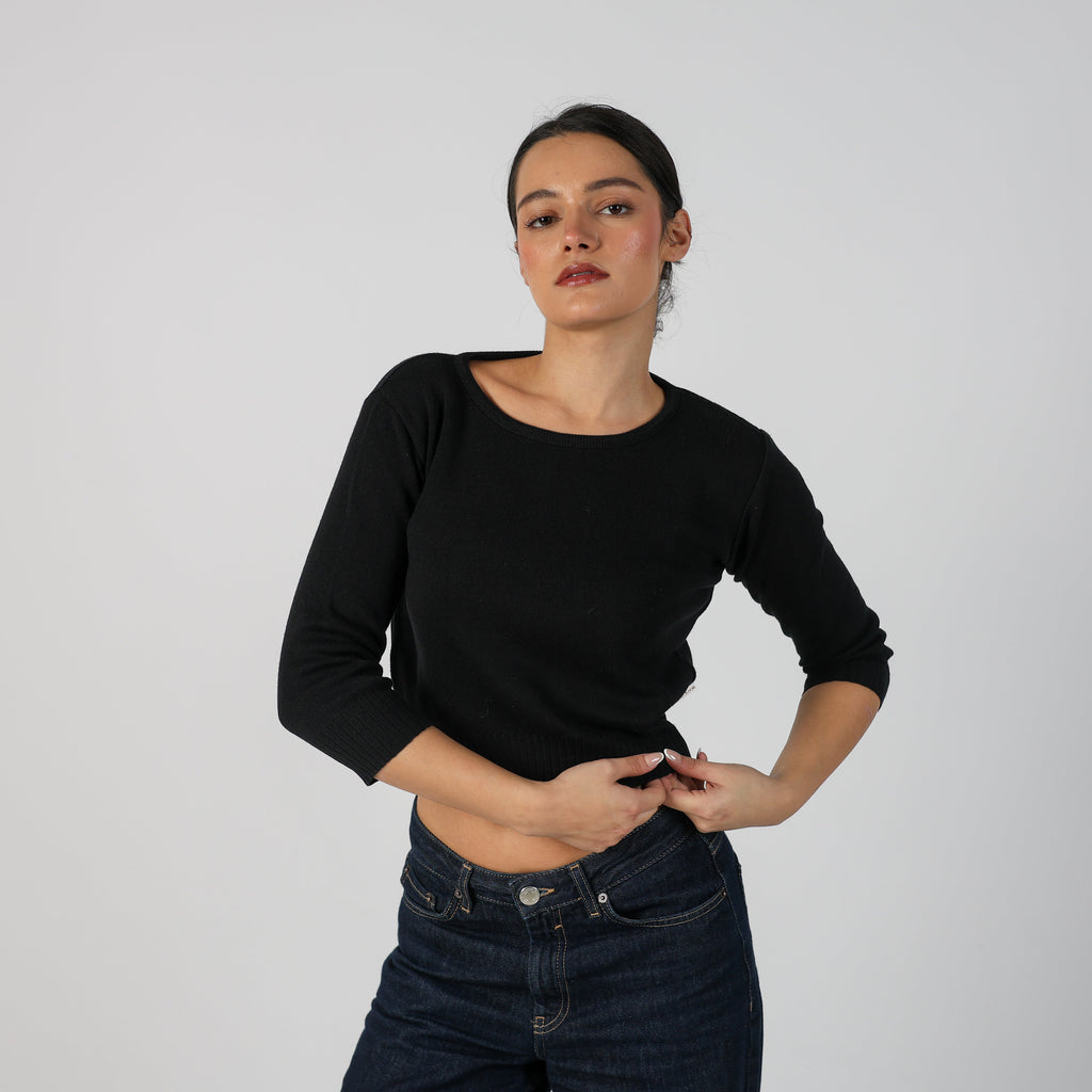 Black Y2K Guess Knitted Top (S)