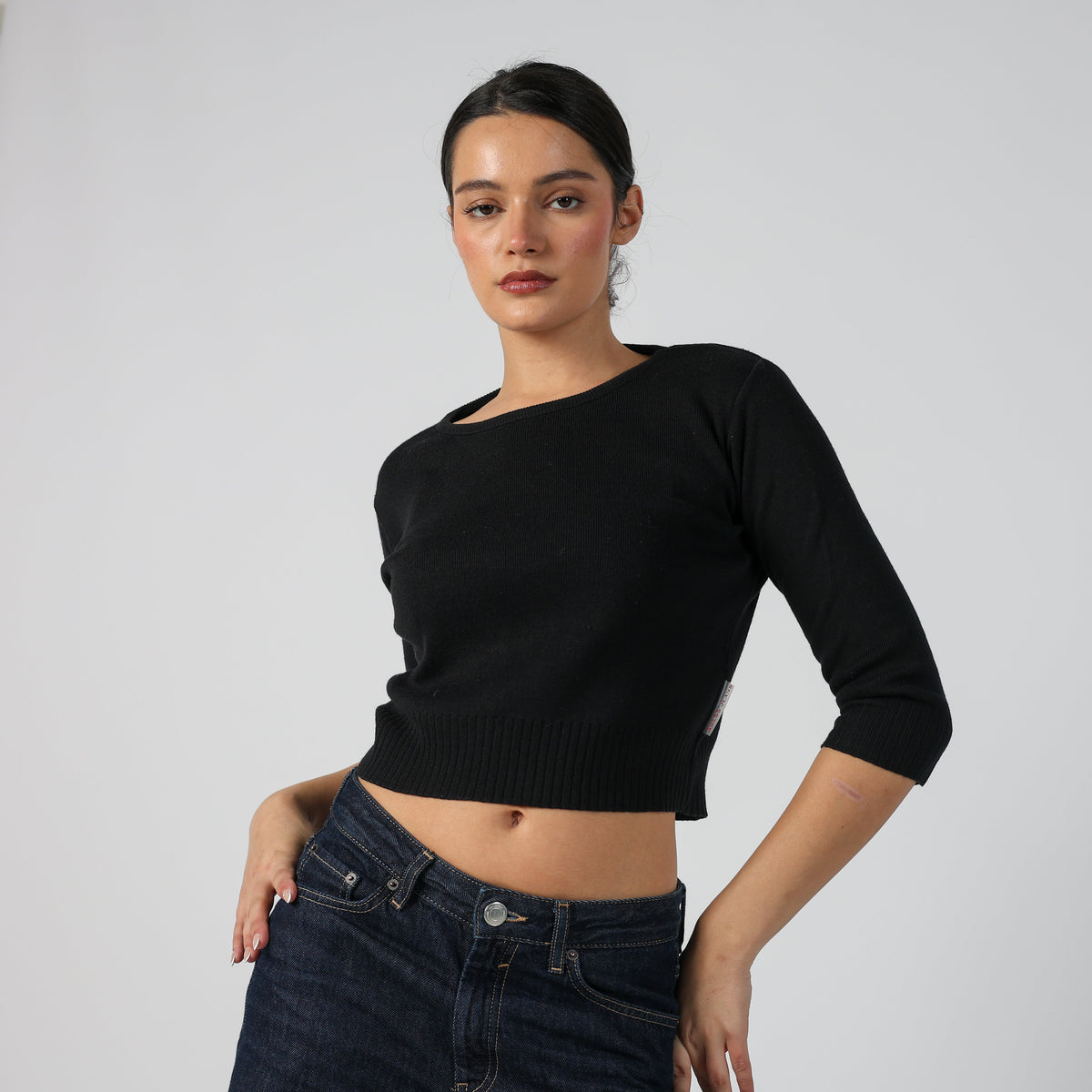 Black Y2K Guess Knitted Top (S)