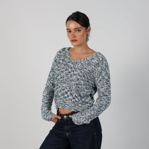 Light Blue Y2K Knitted Jumper (M)
