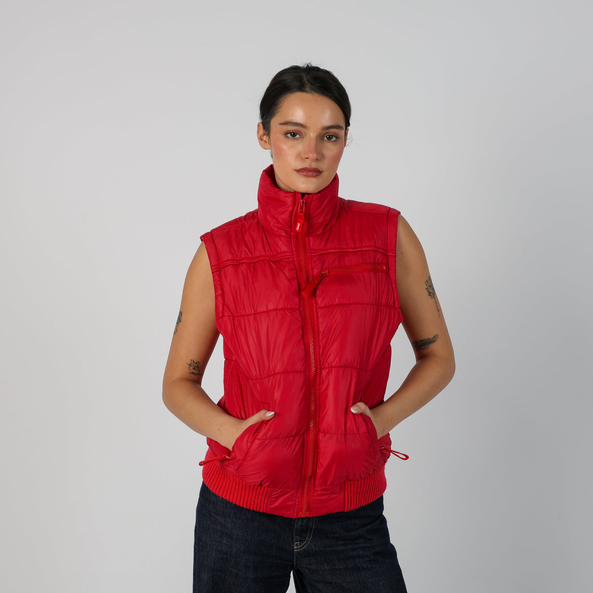 Red Y2K Made in Italy Gilet (S)