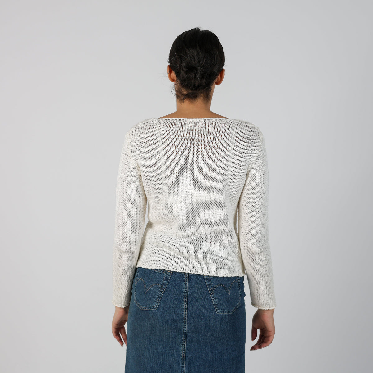 Cream Y2K Knitted Jumper (S)