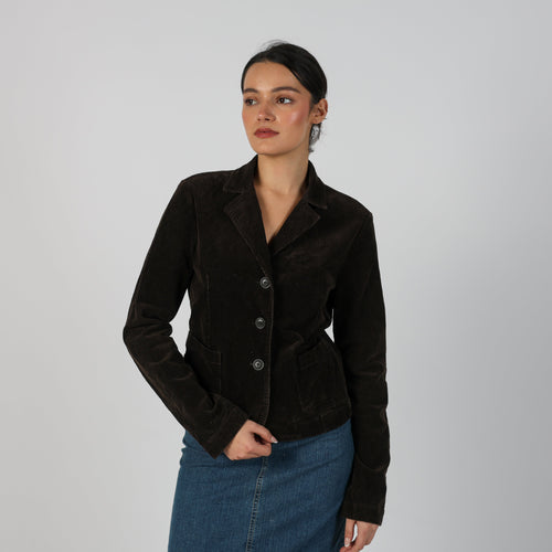 Black Y2K United Colors of Benetton Cord Jacket (S)