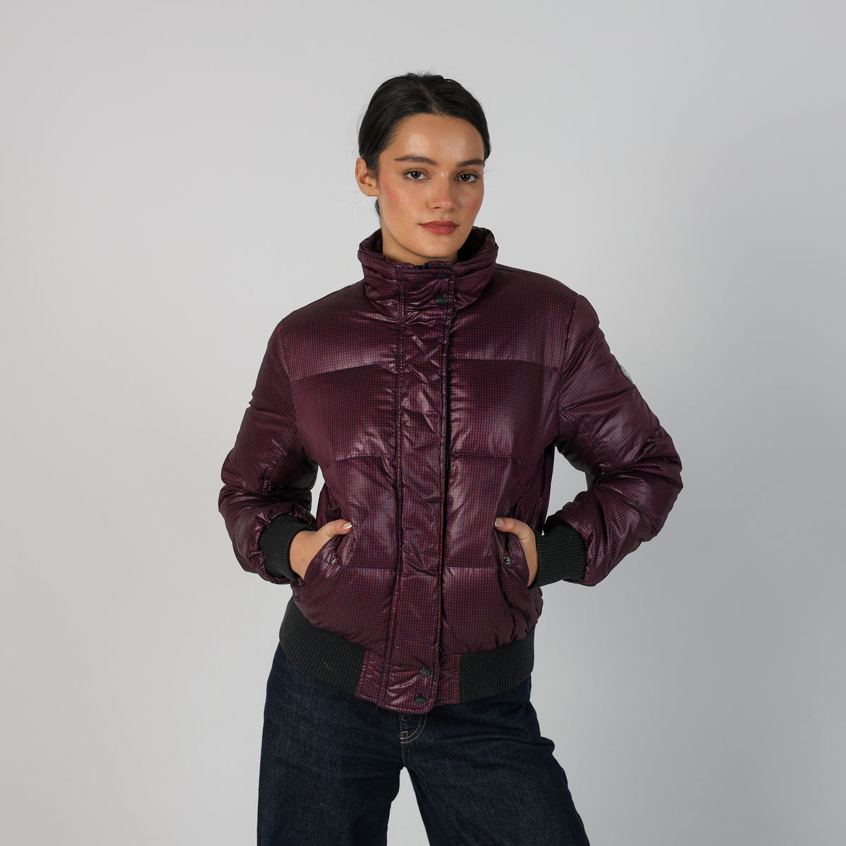 Purple Y2K GAS Puffer Jacket Pure duck down (M)