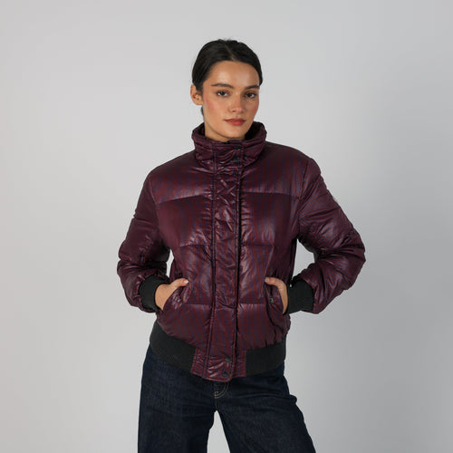 Purple Y2K GAS Puffer Jacket Pure duck down (M)