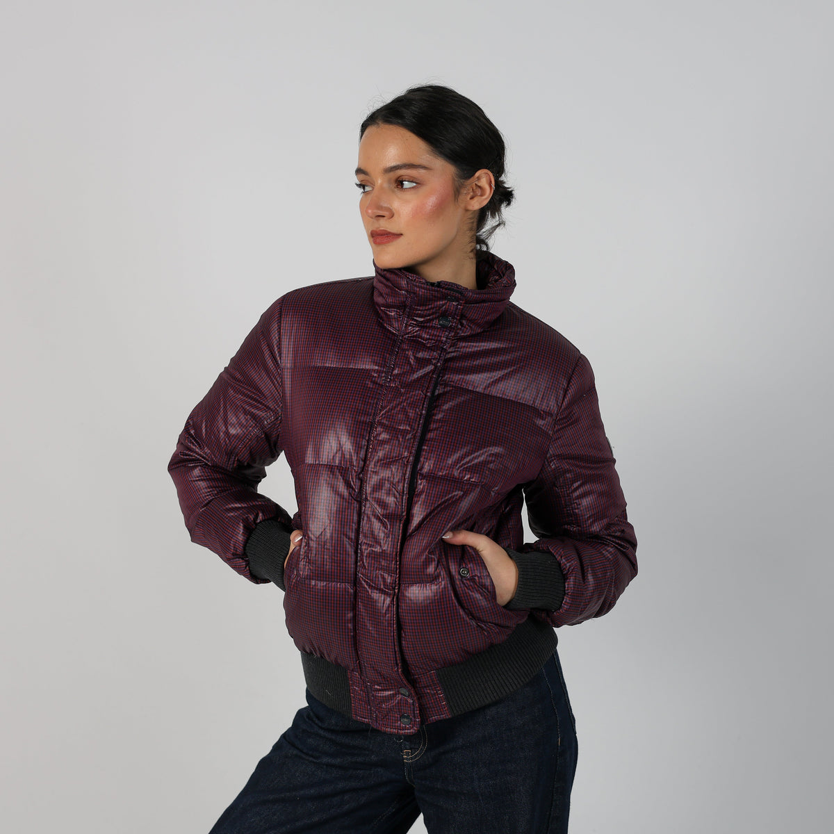 Purple Y2K GAS Puffer Jacket Pure duck down (M)