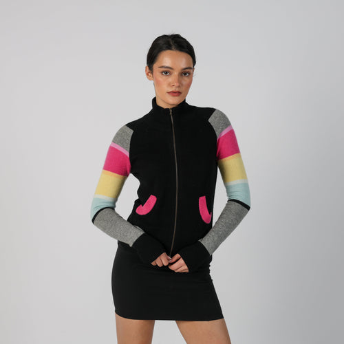 Black Y2K Made in Italy Knitted Jumper (S)