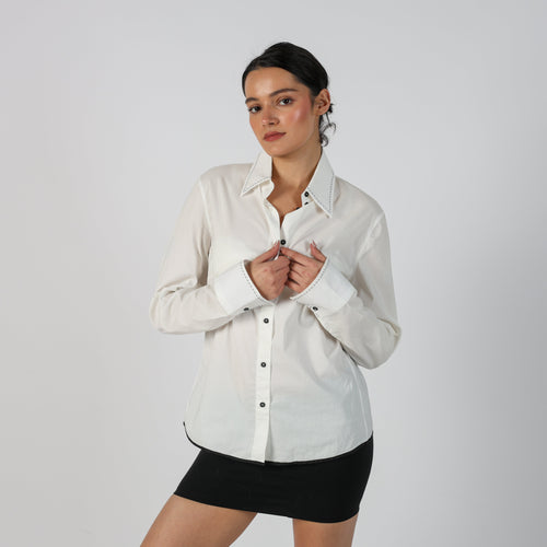 White Y2K Diana Callesi Shirt (M)