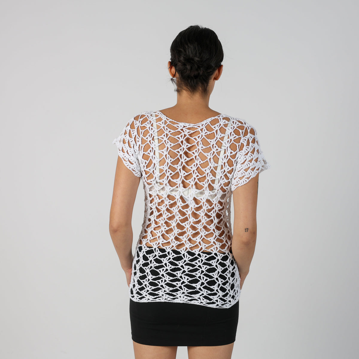 White Y2K Knitted Top (S)