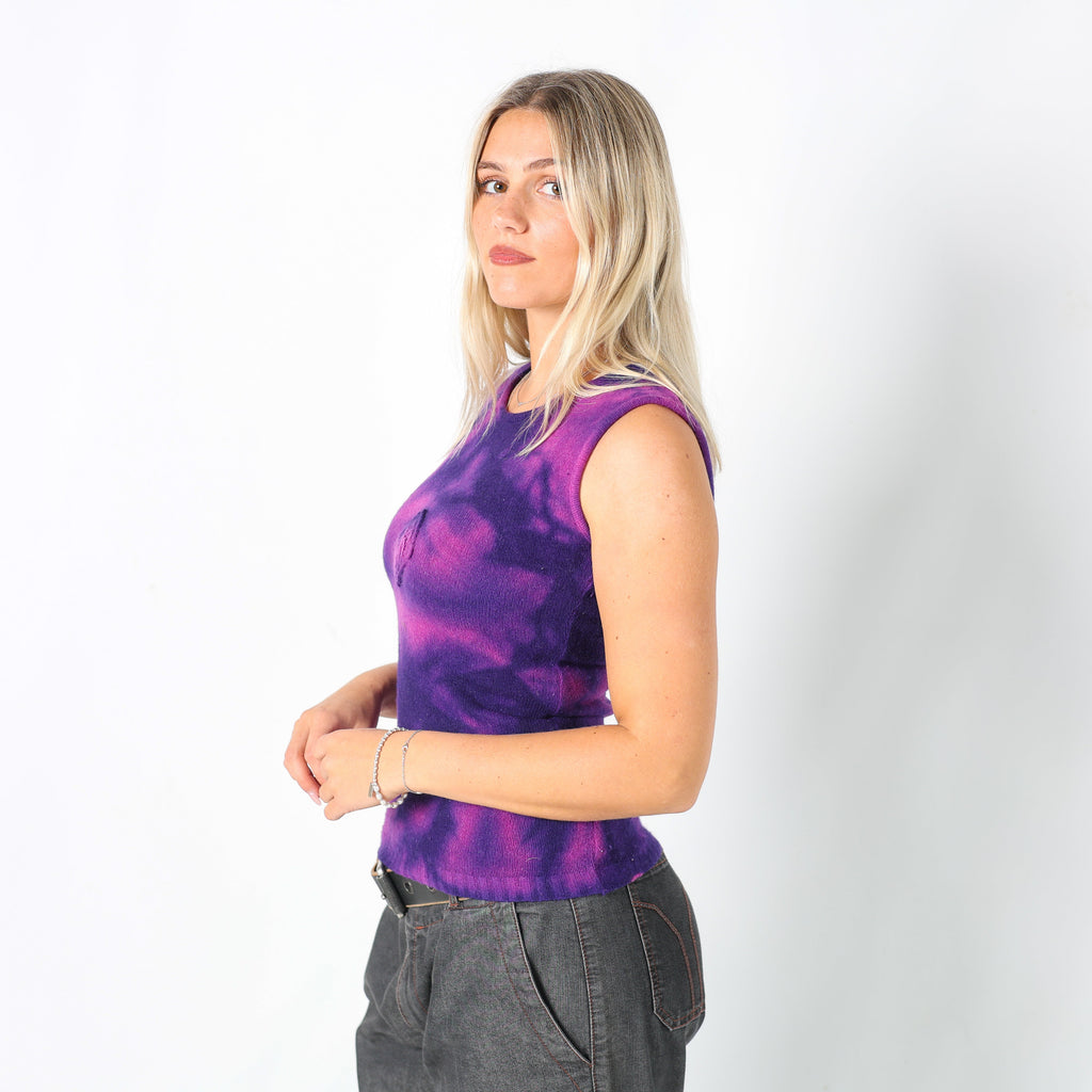 Purple Y2K Knitted Top (M)