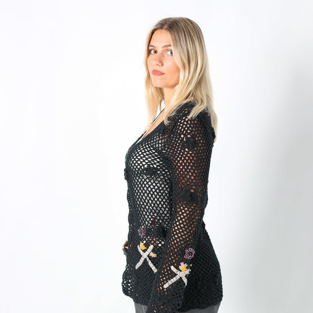 Black Y2K Sarah Chloe Gilet (M)