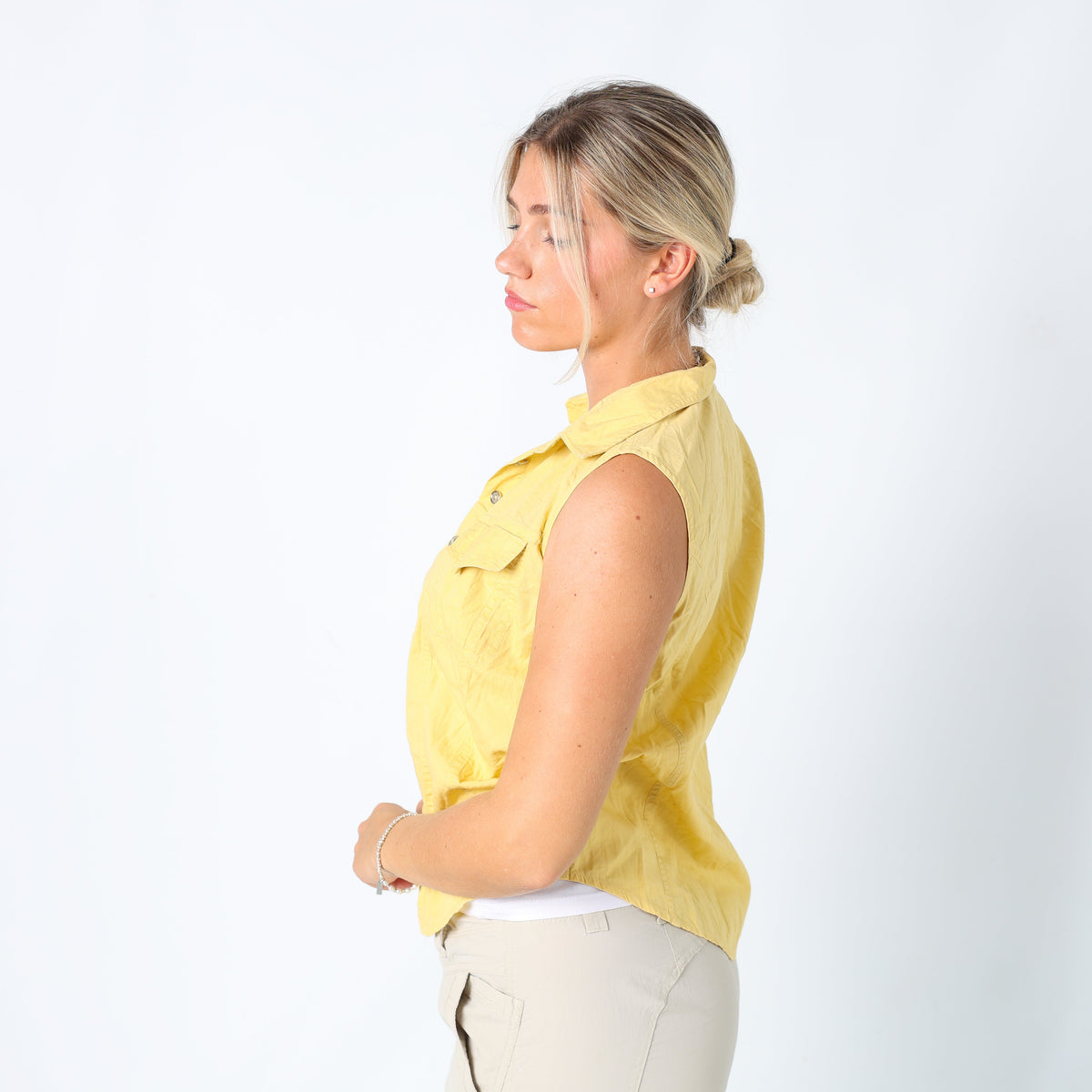 Yellow Y2K Necessary Objects ltd Shirt (S)
