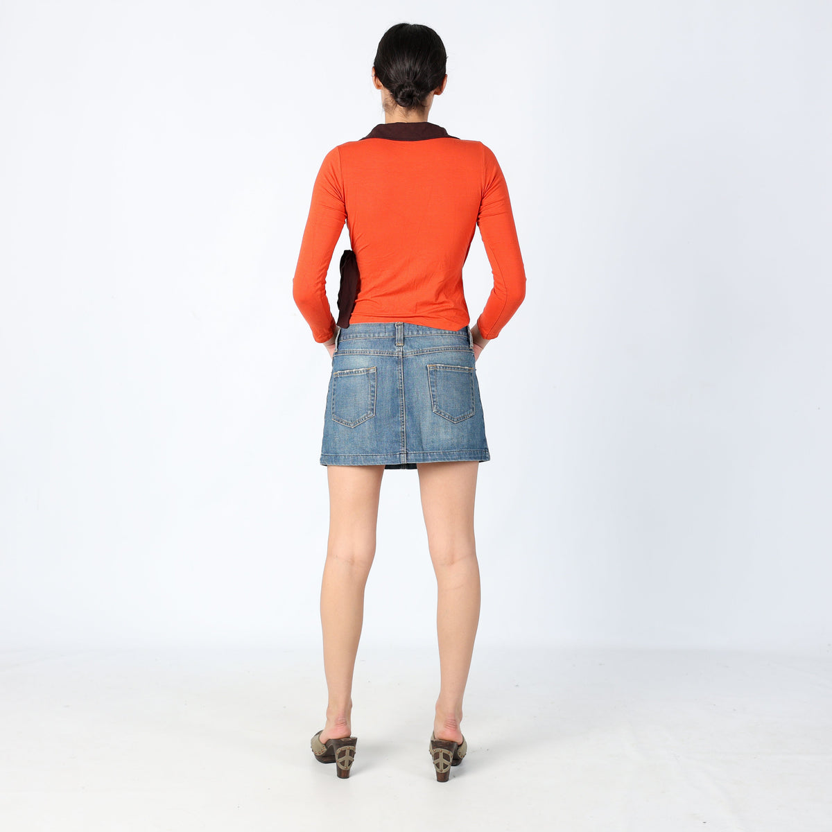 Blue 90s TRF Denim Denim Mini Skirt Staple Piece (8)