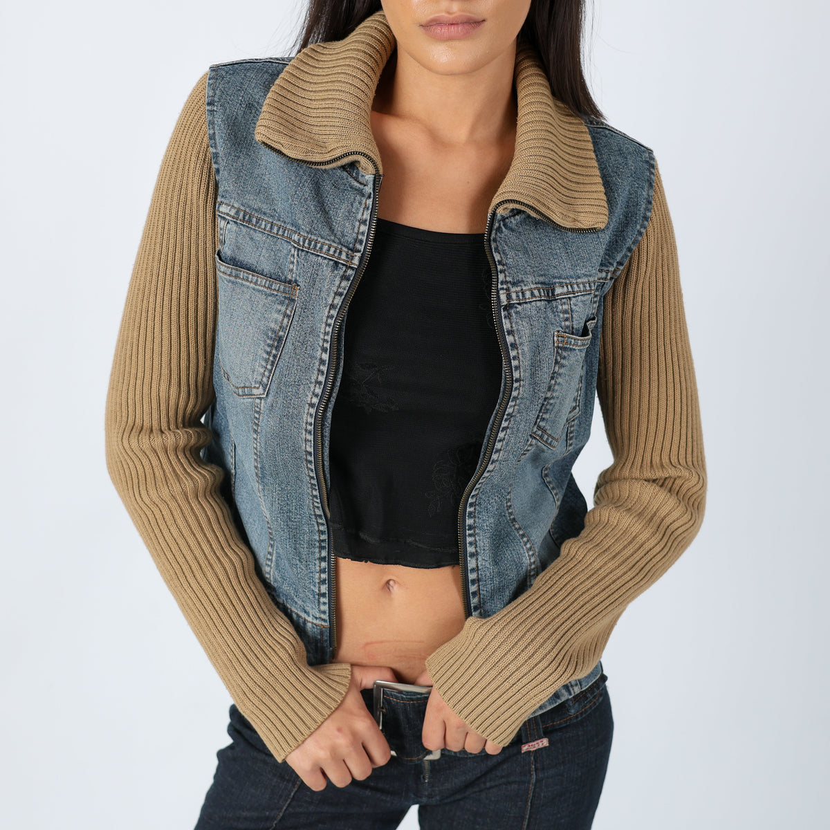 Light Blue 90s Esprit Denim Jacket Unique Style Jacket (L)