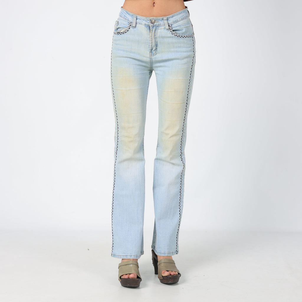 Light Blue 90s TeliJeans Flare Jeans Embroidered (6)