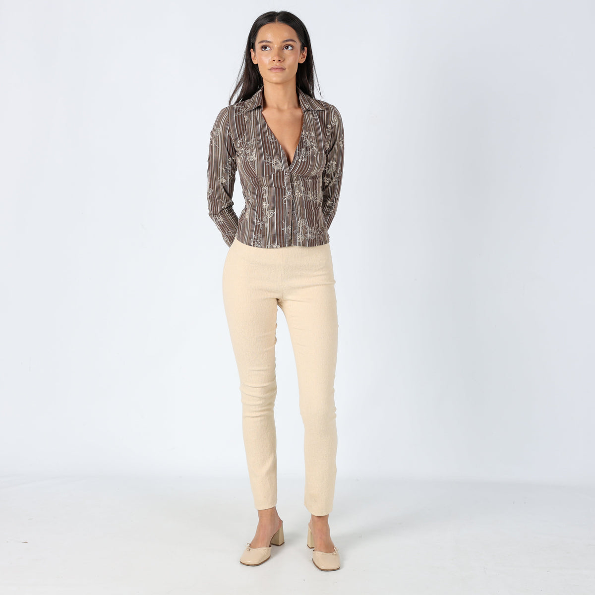 Tan 90s Dolce & Gabbana Capri Trouser (XS)
