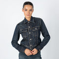 Navy Blue 90s DKNY Denim Jacket Super Cool Contrast Stitch (S)