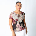 Brown 90s Berkertex Cami Floral Front Tie Sheer (14)