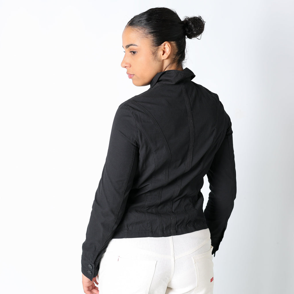 Black 90s Manguun Light jacket Pocket Detail on Front (M)
