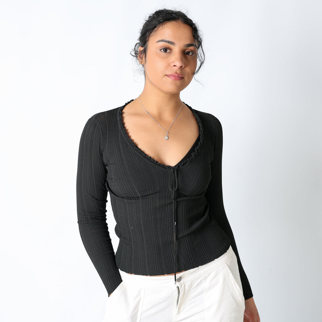 Black 90s PennyPull Cami V Neck (S)