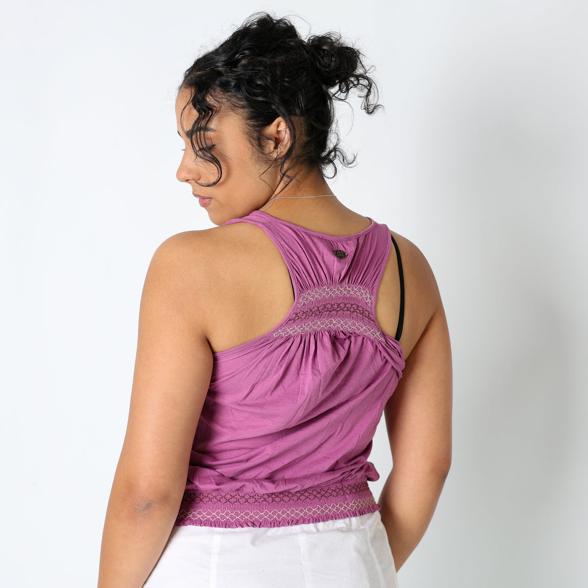 Purple 90s Marlboro Classics Cami Patterned Trim (M)