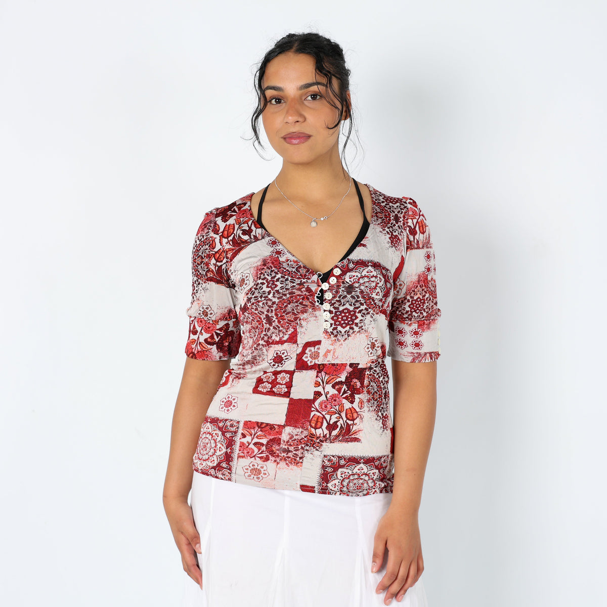 Red 90s Sandro Ferrone Cami Pattern (L)