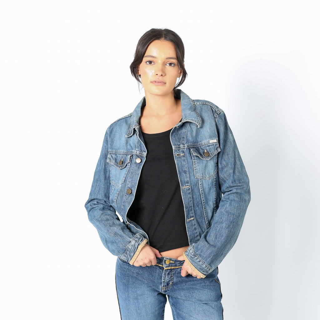 Light Blue 90s PHARD Denim Jacket Phard Texas on Back (M)