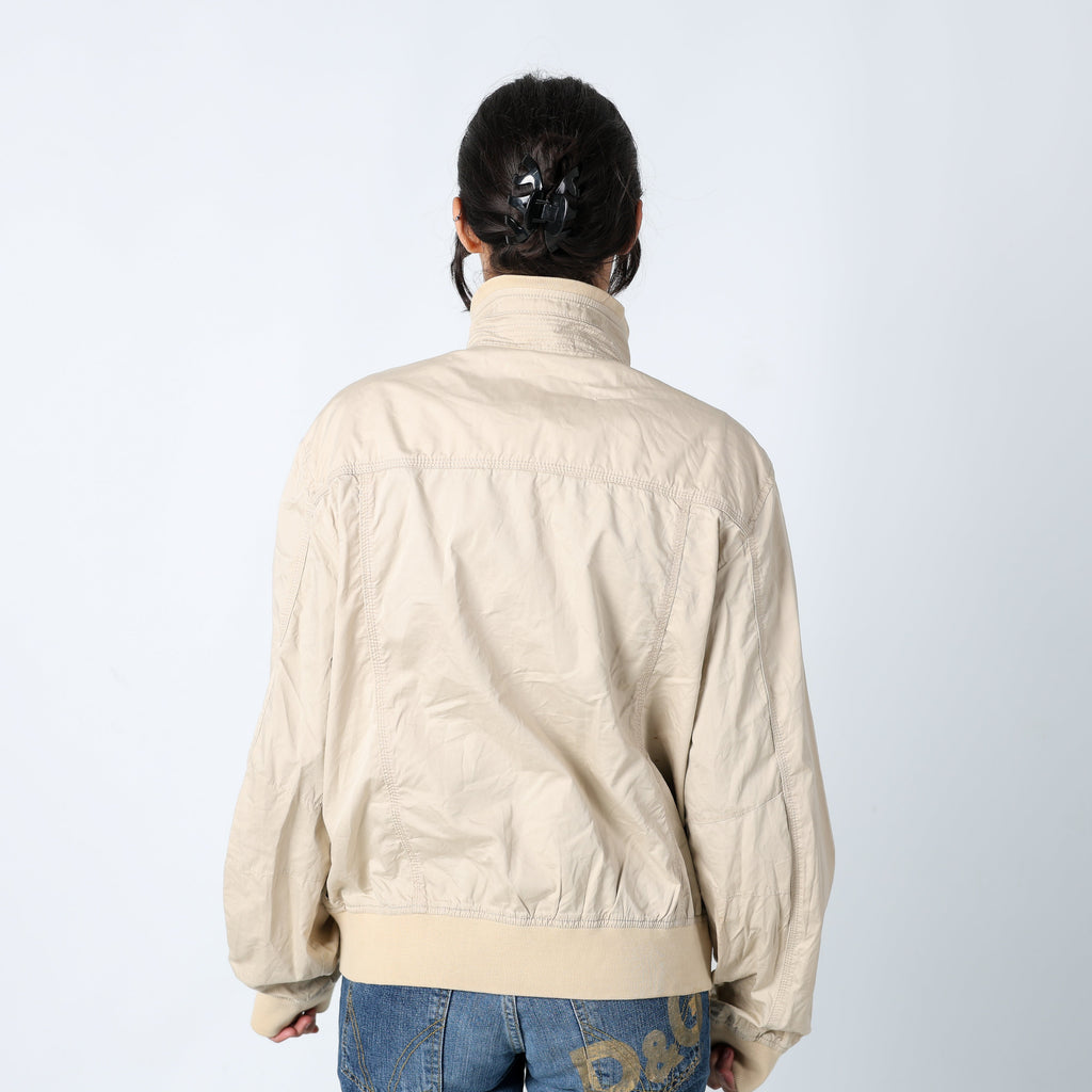 Beige 90s Armani Jeans Light jacket Zip Pockets (L)